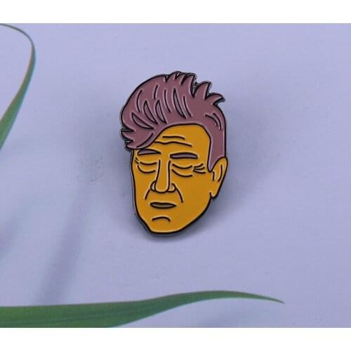 David Lynch enamel pin-If you love coffee,smoking and have a penchant for the surreal, here is your idol