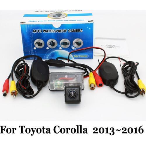 Rear View Camera For Toyota Corolla E160 E170 2013~2016 / RCA AUX Wired Or Wireless / HD Night Vision Auto Parking Camera