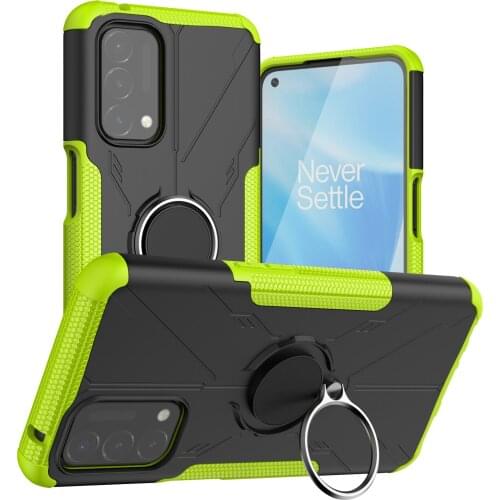 Magnetic Metal Ring Stand Armor Shockproof Case For OPPO A54 5G A74 5G A93 5G Soft TPU Bumper Hard PC Protective Back Cover