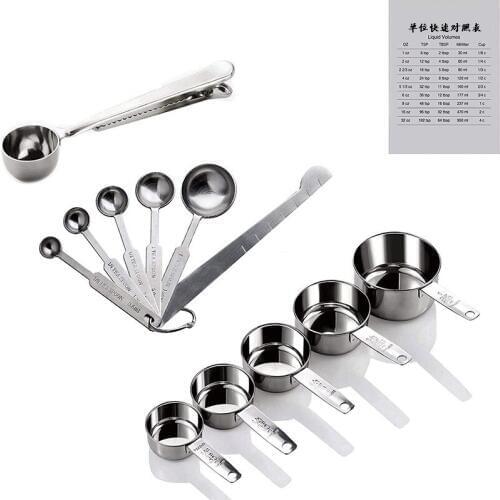 Multifunctional baking measuring spoon with scale stainless steel