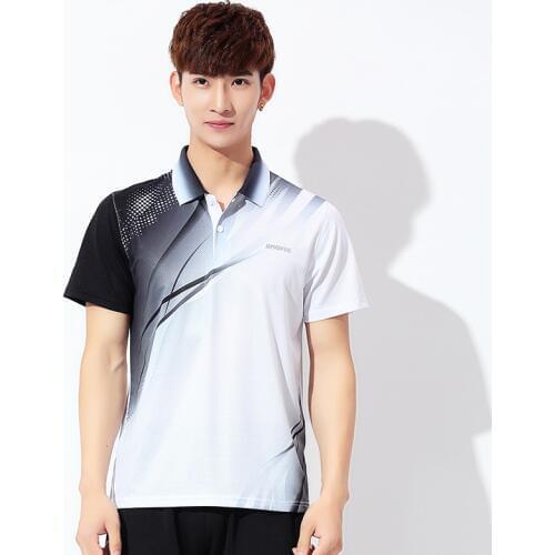 New breathable shirt collar badminton wear tennis whites and quick-drying short-sleeved sport shirts free shipping