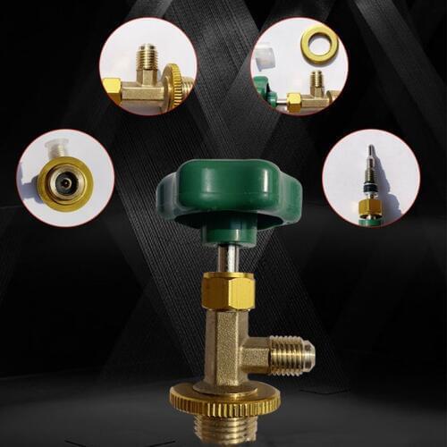 Car Refrigeration 1/4 SAE Auto AC Can Tap Valve Bottle Opener For R134a Low Pressure Gas Refrigerant Air-conditioning M68B