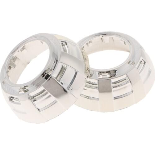 Pair 3'' Bi Xenon Projector Lens Shrouds Cover For Land Rover