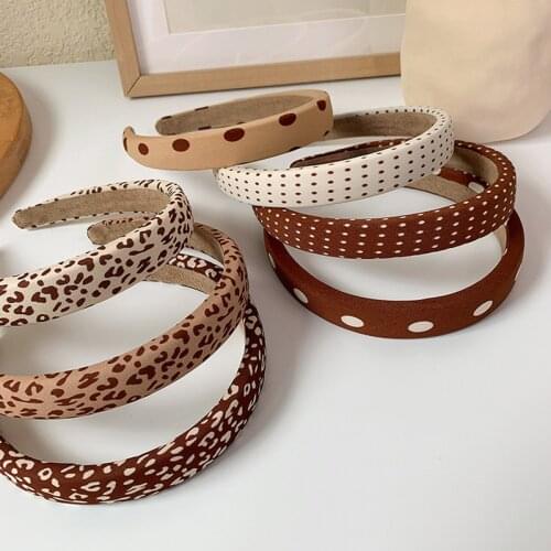 Headband Vintage Leopard Print Cow Zebra Stripes Hair Band for Women Autumn Winter Hairbands Non-slip Headwear