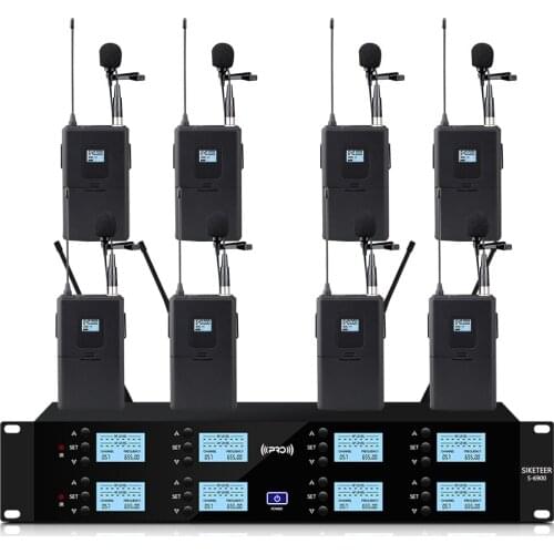 Professional wireless UHF microphone lavalier microphone for school church outdoor performance stage condenser microphone