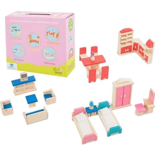 J60B Kid’s Realistic Dollhouse Furniture Wardrobe for Toddlers Preschool & Pretend Play Toy Toy Construction Toys for Games