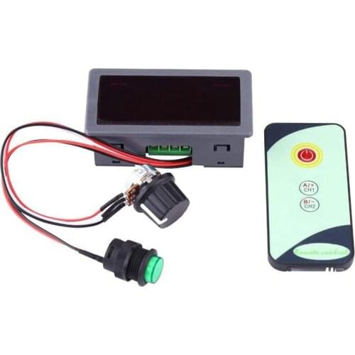 DC 6V-30 Input Motor Speed Controller Digital Display with Infrared Remote Control for Car Truck Motor Driver