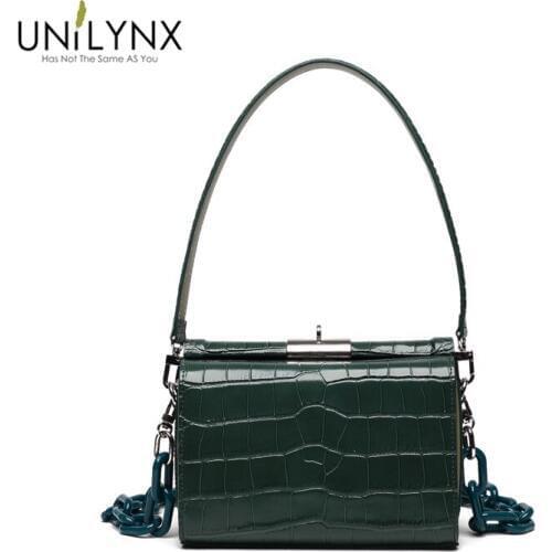 Women Luxury Acrylic Chain Handle Bucket Bags Box Tote Handbag Messenger Bag Crossbody Clutch for Woman Spring Bag