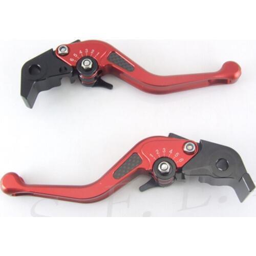 SFEP 3D Short CNC Adjustable Motorcycle Brake and Clutch Levers with Carbon Fiber Inlay Type For Kawasaki ZX636R / ZX6RR 05-06