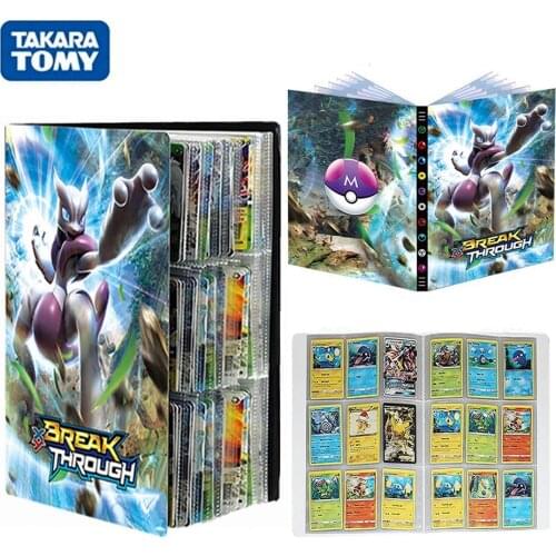 TAKARA TOMY 432Pcs 9 Pocket Pokemon Cards Album Book Game Card GX EX Collection Holder Folder Anime Cartoon Mewtwo Cool Kid Toys