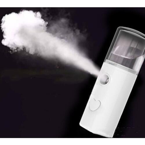 30ml USB Rechargable Humidifier Air Diffuser Handheld Water Ultrasonic Nano Essential Car Oil Steamed Face with Light for Home