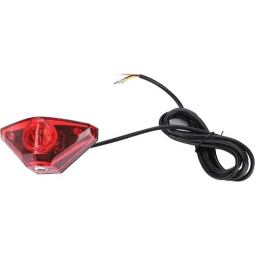 2W 6-80V Electric Bike Rear Light Universal Electric Bike Scooter Rear Tail Safety Light Plastic Warning Brake Lamp 1.6m cable