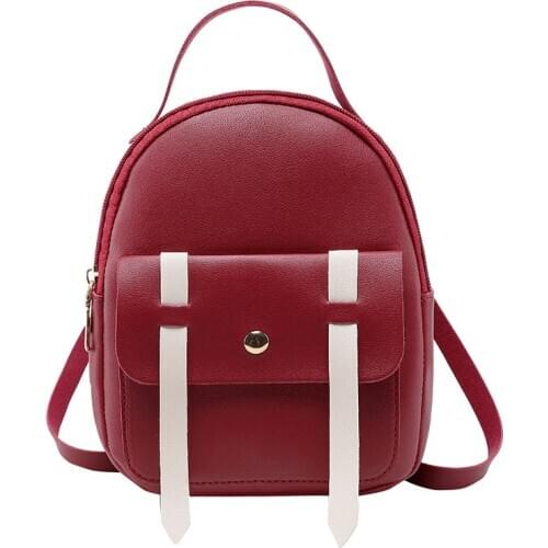 Women Mini Backpack Shoulder Bag Brand Fashion Hand bags 2019 Children Back Pack Solid Versatile for Teenage Little Girls kids