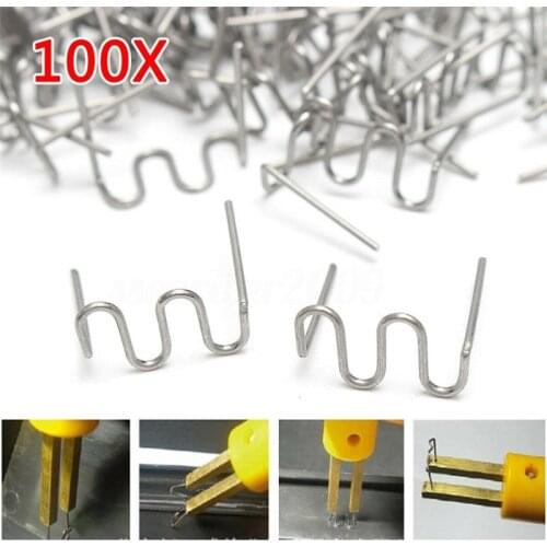 New High Quality 100Pcs Hot Strong Durable Steady Stapler Staples For Plastic Welder Tool Car Damaged Bumper Repair Kit#295480