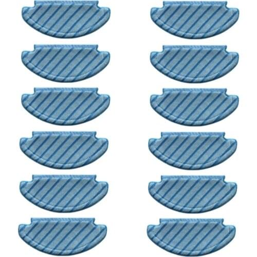 12PCS Mop Cloths Cleaning Cloths for Ecovacs Deebot T8 Vacuum Cleaner Accessories Mop Floor Cleaning Replacement Cloth