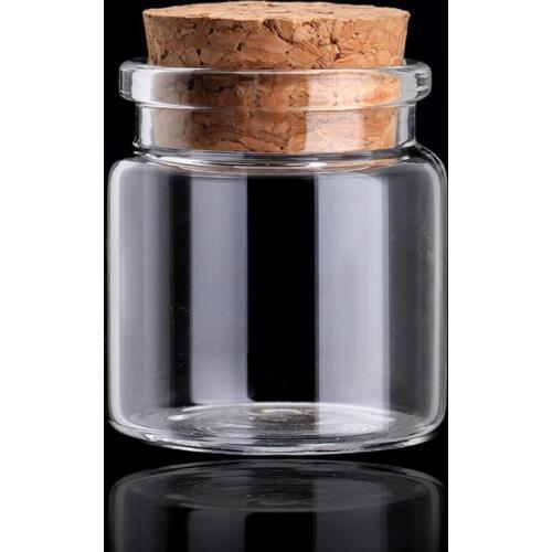 500 * 25ML Wholesale Glass vials with Wooden Cork 1OZ Glass Bottles Jars Containers For wedding