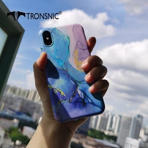 Marble Texture Phone Case for iPhone 11 Pro Max XR XS MAX Blue Case for iPhone 6S 7 8 Plus SE Luxury Cover