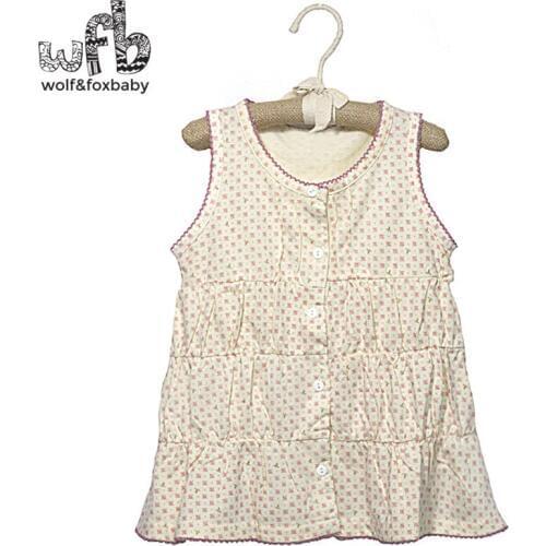 Retail 2-5 years baby dress sleeveless o-neck girl Clothes printing dot kids children Infant Garment summer