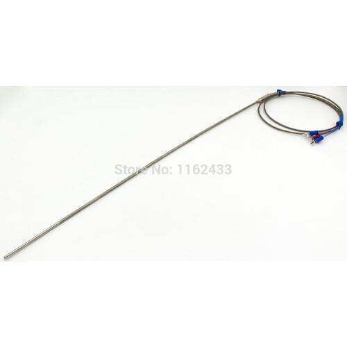 FTARP08 PT100 type 1m metal braided cable 400mm flexible probe head RTD temperature sensor diameter 3mm 4mm 5mm 6mm WZPK-191