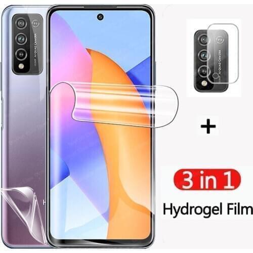 3 in 1 Hydrogel Film For Honor 10X Lite 9s 9a Back Lens Screen Protector for Huawei huawey Y5p Y6p Y8p light Film Not Glass