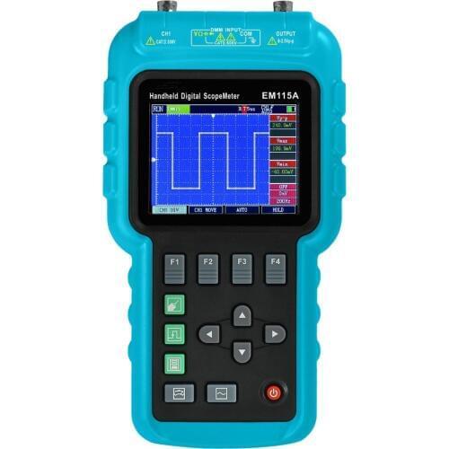 Hot Sale High Accuracy 3 in 1 Professional Portable Digital Oscilloscope Multimeter EM115A 50MHZ 200MSa/S Signal Generator LCD