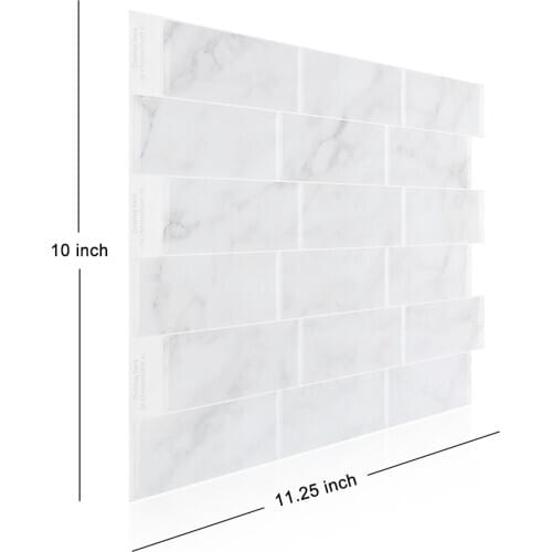 Adhesive Kitchen Wall Tiles Peel And Stick 3D Easy Waterproof Bathroom Wall Stickers