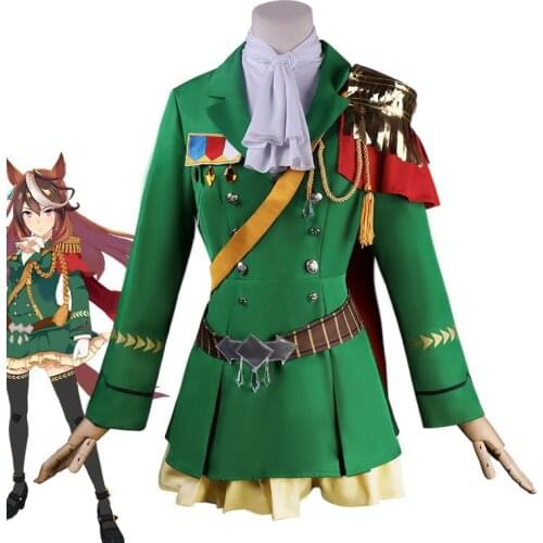 Anime Pretty Derby Symboli Rudolf Cosplay Costume Full Sets Women Girl Leisen College School Uniform Halloween Costumes C181M208