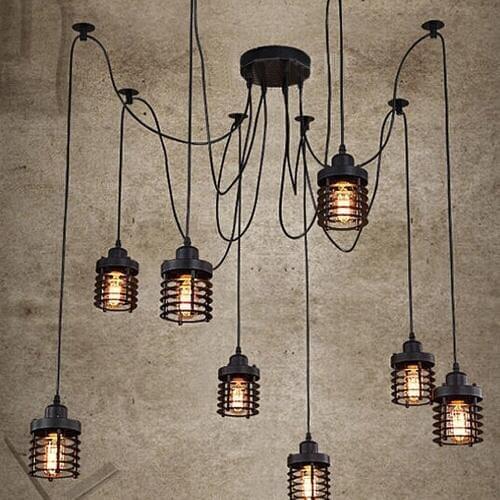 Mutiple led Pendant lights Modern Vintage Bedroom E27 holder Industrial Lamp Free Shipping LED Droplight Hanging Lamp AC220V