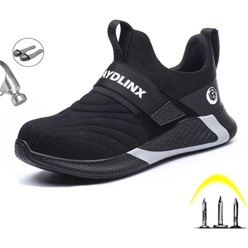 Mens Safety Shoes Steel Toe Caps Indestructible Anti-piercing Boots Anti-smashing Non-slip Breathable Lightweight Sneakers