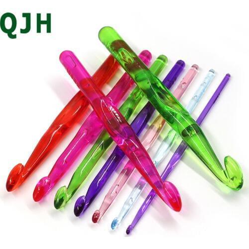 1 Set (9pcs) Plastic Yarn Knitting Needle Mixed Crochet Crochet Needle Set Sewing DIY Hand Tools 3.0-12mm