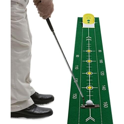 Professional Portable Roll Up Accurate Golf Club Putt Trainer Putting Green Mat Simulator Indoor Outdoor Training Aid Equipment
