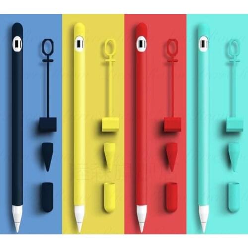 LierreRoom Cartoon Cute Anti-lost Silicone Shockproof Pencil Case For Apple Pencil 2/1 Touch Pen Stylus Protective Sleeve Cover