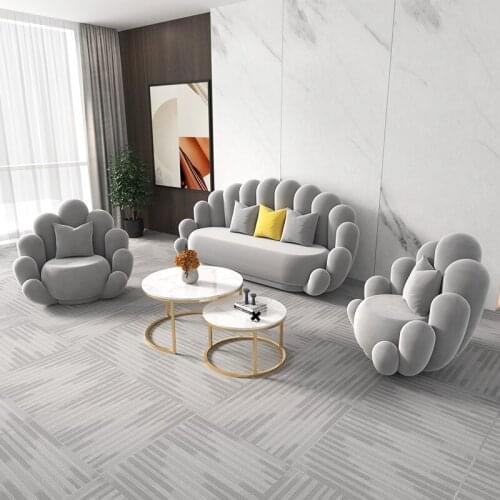 Nordic Office Simple Modern Beauty Salon Clothing Store Reception Personality Creative Small Coffee Table Combination Sofa