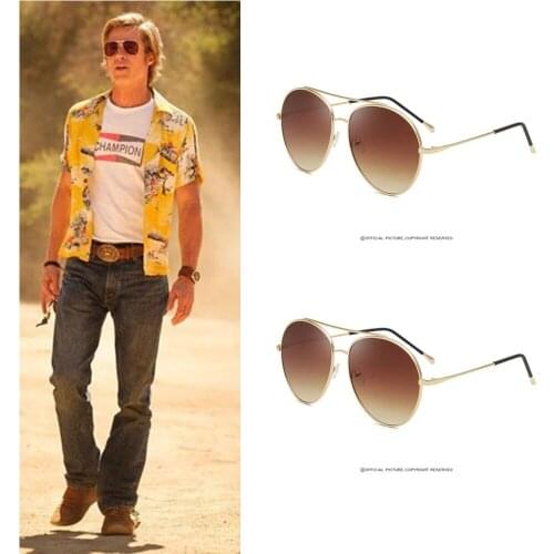 Movie Once Upon a Time in Hollywood Cliff Booth&Rick Dalton Cosplay sunglasses Fashion Unisex Sun Glasses Props Xmas Gift