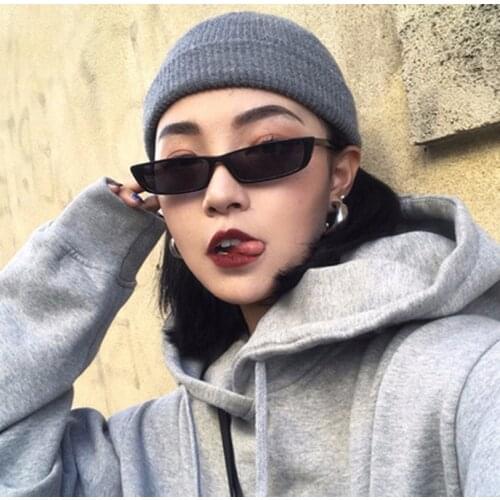 1 PC Vintage Rectangle Sunglasses Women Brand Designer Small Frame Sun Glasses Retro Black Eyewear for Driver Goggles Sunglasses