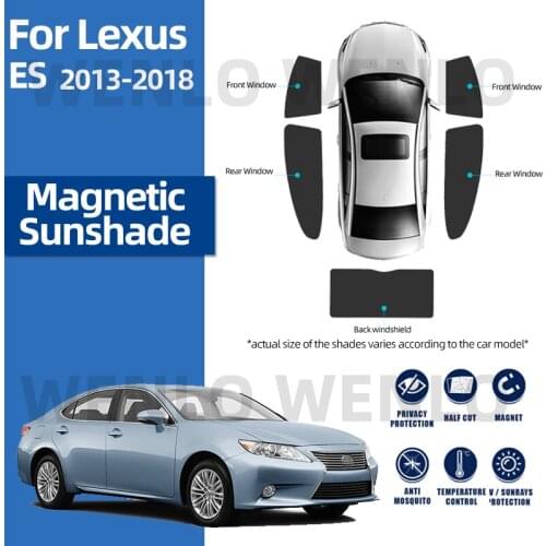 For Lexus ES350 ES300H ES200 ES250 2013-2018 Protective Sunshade Windshield Sun Visor Magnetic Shading Mesh Windscreen Curtains