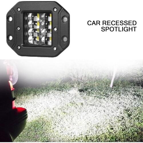 Flush Mount LED Work Light Bar For Car Truck Offroad Boat 4WD Atv Spot Beam LED Pods Driving Fog Light 12V 24V Accessories New