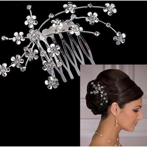 Bridal Hair Accessories Rhinestone Hair Comb Headband Women Headpiece Head Jewelry Women Flower Accessories Wedding Hairband