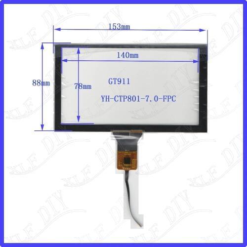 ZhiYuSun Freeshipping YH-CTP801 153*88compatible 6.2inch Capacitive screen glass For GPS CAR 153mm*88mm GT911