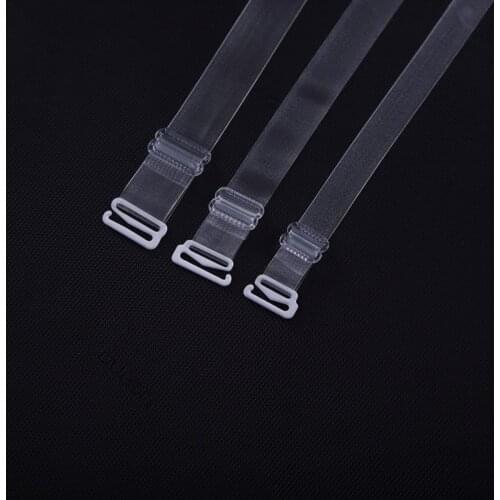 1/2Pairs Metal Buckle Bra Straps Belt Womens Elastic Transparent Silicone Adjustable Invisible Intimates Women Accessories KX