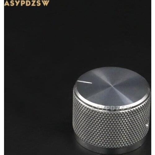1 PCS 30*22 Knurled silver full aluminum Preamplifier/DAC/Amplifier volume potentiometer knob