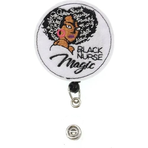 10pcs/lot Black Nurse Magic Retractable Medical Card Accessories For Gifts Badge Reel