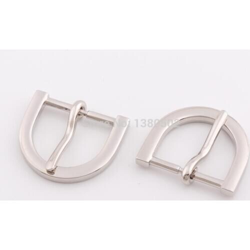 6pcs/lot 35*29mm D shape belt buckle pins buckle silver color metal for bag belts shoes