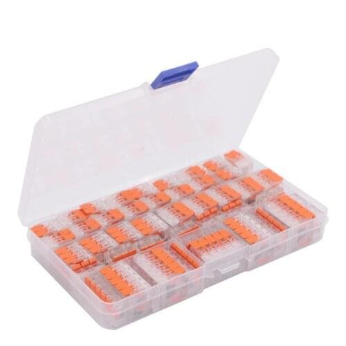 75PCS boxed PCT quick connect terminal universal soft and hard wire universal transparent terminal