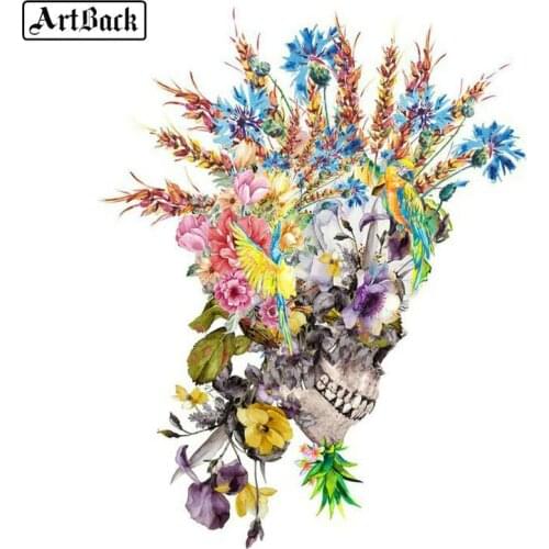8 style skull flower pictures 5D diamond painting set full square rhinestone diamond embroidery 3d full round drill 20x25cm