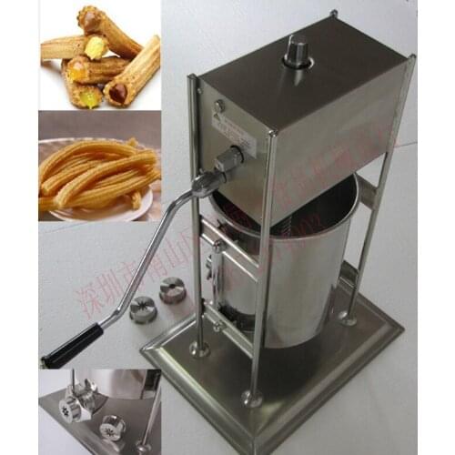 Free shipping Stainless steel 8L sausage Filler 2 in 1 Spain Churros machine