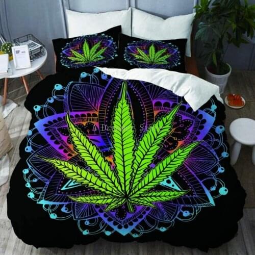 Bohemian Nordic Style Maple Leaf Bedding Set Bed Linen Home Textile Bedclothes Soft Duvet Cover Queen/King Size For Adults