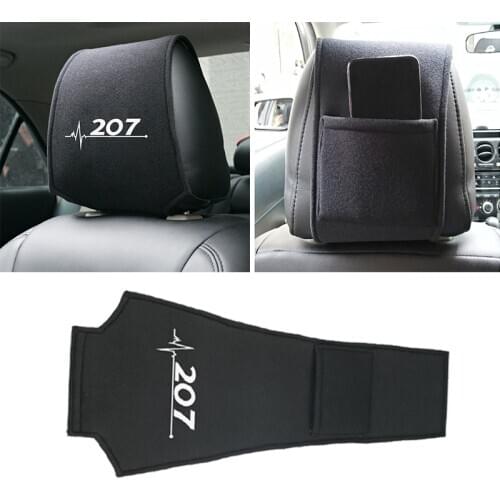 Car Head Restraint cover cotton Auto Headrest Case Neck Support Holder Automobiles headrest Covers for Peugeot 207
