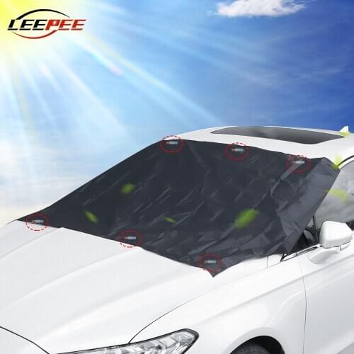 LEEPEE Auto Windshield Cover Sunshade Windscreen Cloth Car Accessories Anti Snow Dust Sun Shade Waterproof Strong Magnetic