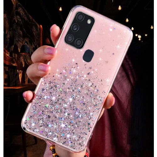 Glitter Phone Case For Samsung galaxy A21S Case Bling Cover For Samsung A21S A 21S A21 S A52 A71 A51 A50 A70 A72 A32 A12 Cases